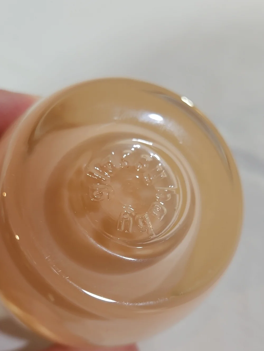 Pre-Triskelion Glassybaby Creamy Peach Votive Candle Holder, #2